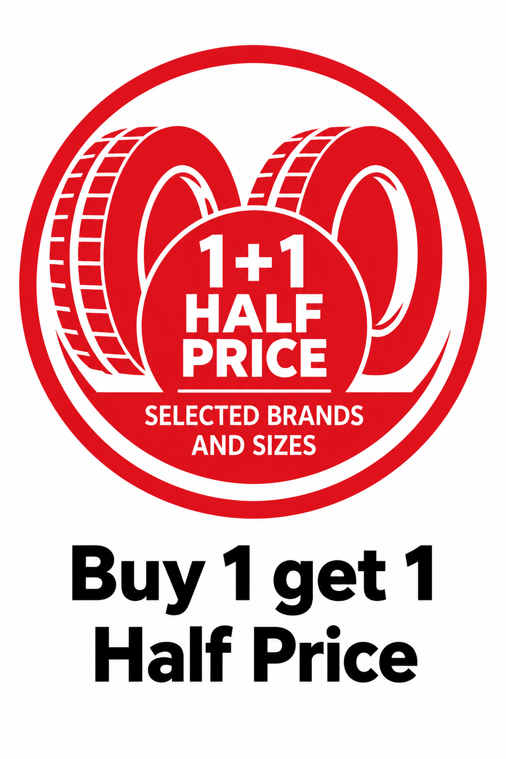 Buy 1 Get 1 Half Price